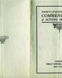 Altoona High School Commencement Program 1910