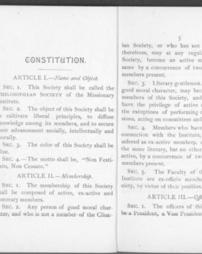 Philosophian Literary Society Constitution