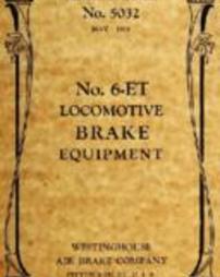 No. 6-engine and tender locomotive brake equipment