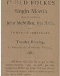 Ye Old Folkes Singin Meetin 1887