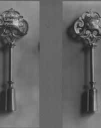 Key presented to Mrs. Carnegie on the occasion of her opening the Bonar Bridge Water Works, 1904