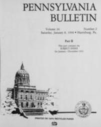 Pennsylvania bulletin Subject Index for 1993