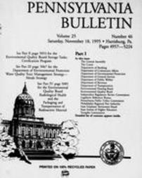 Pennsylvania bulletin Vol. 25 pages 4957-5224