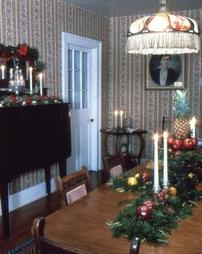 Maple Manor Dining Room  Decorated for Christmas