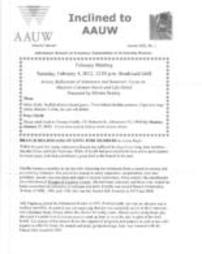 American Association of University Women - Johnstown Branch Newsletters  2012
