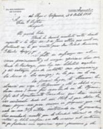 Letter to Pedro Beltrán in Liverpool