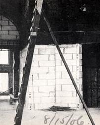 James V. Brown Library interior under construction, August 15, 1906