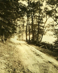 Old highway along West Branch of Susquehanna River