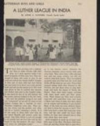 "A Luther League in India" clipping from Lutheran Boys and Girls