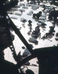 Wilkes-Barre, PA - Military Helicopter Aerial (interior) - Hurricane Agnes Flood