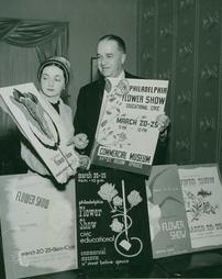 1950 Philadelphia Flower Show. Judging the Poster Contest