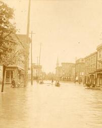 West Third Street looking east from Courthouse in 1894 flood