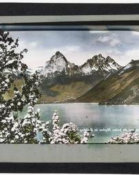 Switzerland. Brunnen and the Mythen in Spring