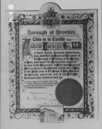 Burgess ticket, bound and illuminated, Bromley, England, 28th May, 1906