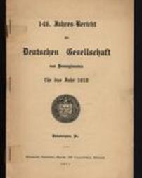 Annual Report of the German Society of Pennsylvania for 1910