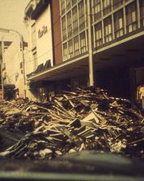 Wilkes-Barre, PA - Debris Pile in Front of The Boston Store POST Hurricane Agnes Flood