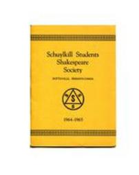 Schuylkill Students Shakespeare Society 90th Announcement for 1964-1965