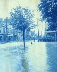 Third Street looking west from Courthouse in 1894 flood