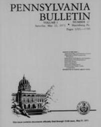 Pennsylvania bulletin Vol. 01 pages 1291-1306