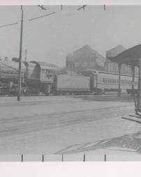 Steam Loco & passenger train at Altoona train shed