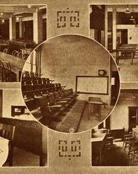 Collage of interior views of Williamsport Senior High School, 1914