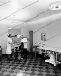 McMurray Elementary School health room, circa 1950.