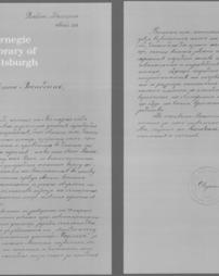 Letter from the faculty of the State Normal School of Yamboly (i.e. Yambol), Bulgaria, requesting permission to call it "The Carnegie State Normal School", May, 1915