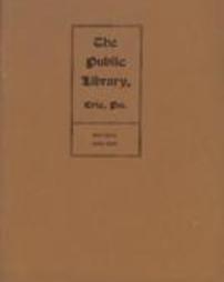 Erie Public Library Report 1901-1903