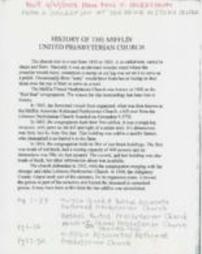History of the Mifflin United Presbyterian Church Article 