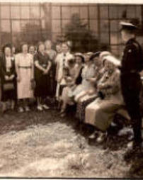 Pennsylvania Motor Policeman with a Large Group of Women Driver Education Students