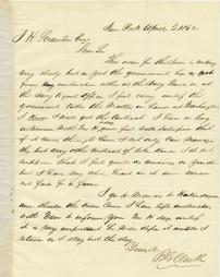 Letter from B. G Clarke to Joseph H. Scranton, April 2, 1862