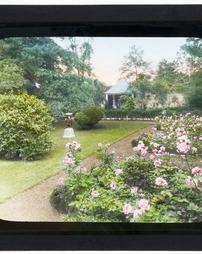 United States. [Unidentified Rose Garden and Pavilion]