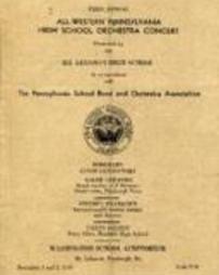 All Western Pennsylvania High School Orchestra Concert Program, 1937