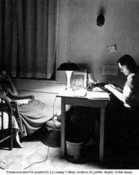 Late-Night Studying at the Dormitory Room on Franklin Street