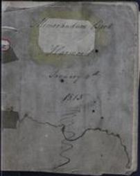 Memorandum Book 1815-1819