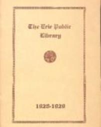 Erie Public Library Report 1928-1929
