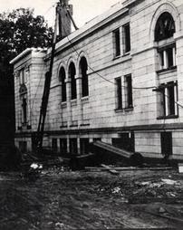 James V. Brown Library under construction, June 23, 1906