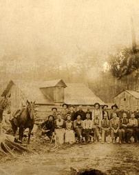C. A. Plotts' lumber camp at Grays Run, PA