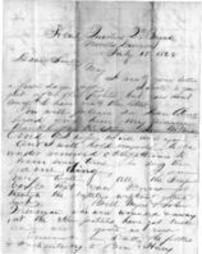Letter from William Gustin Lowry to Margaret Judson Lowry, July 18, 1862