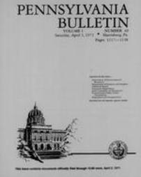 Pennsylvania bulletin Vol. 01 pages 1117-1138