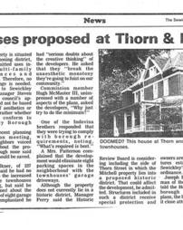 Townhouses Proposed at Thorn and Little Corner