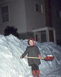 Shoveling snow in Johnstown, Pa.