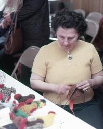 Blanche Opperman Crocheting at Maple Festival