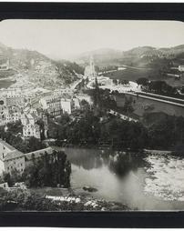 Spain. [Unidentified View of River and Town]