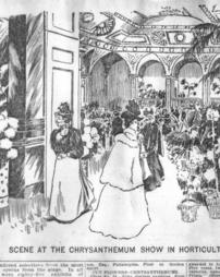 1896 Scene at the Chrysanthemum Show in the Horticultural Hall