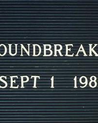 Groundbreaking Sept 1 1984 Sign