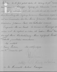 Letter from German Emperor presenting bronze medallion portrait, 31st December, 1910