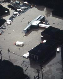 Wilkes-Barre, PA - Military Helicopter Aerial - Hurricane Agnes Flood