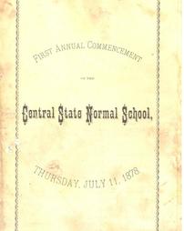 Cover of first commencement flier