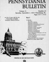 Pennsylvania bulletin Vol. 25 pages 3577-3712